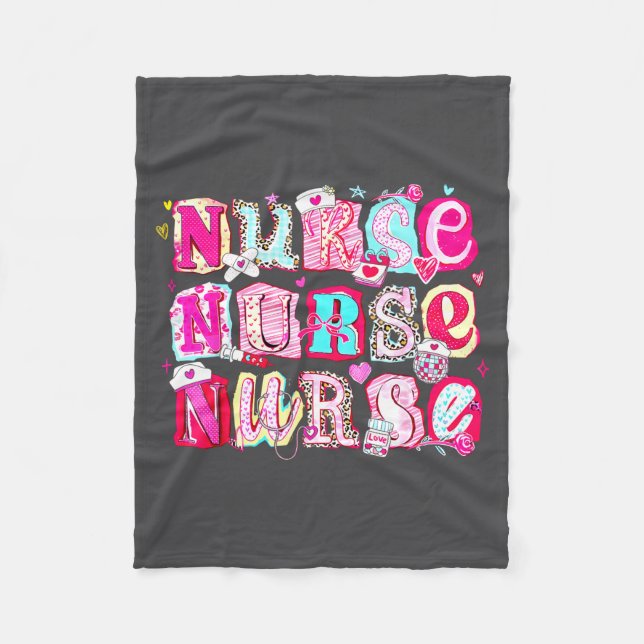 Couverture Polaire Nurse Valentines Stethoscope Valentine Nursing Gir (Devant)