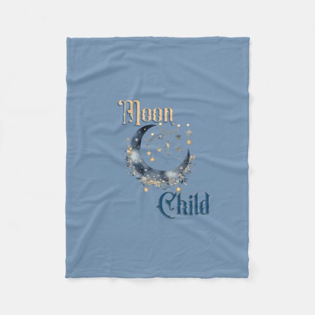 Couverture Polaire Nurserie Enfant de Lune (Devant)