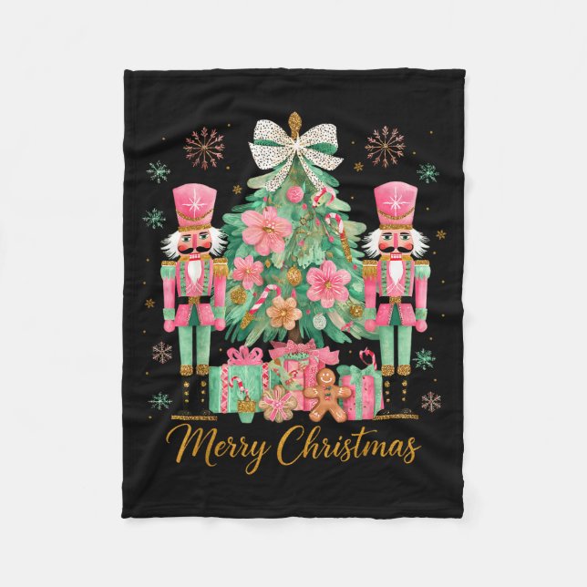 Couverture Polaire Nutcracker Merry Christmas Tree Ballet Dance Women (Devant)