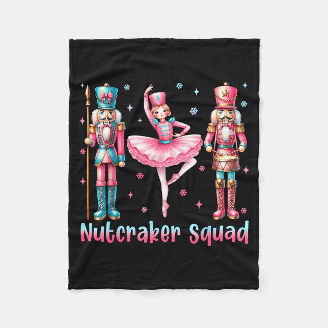 Couverture Polaire Nutcracker Squad Ballet Dance Merry Christmas Wome (Devant)