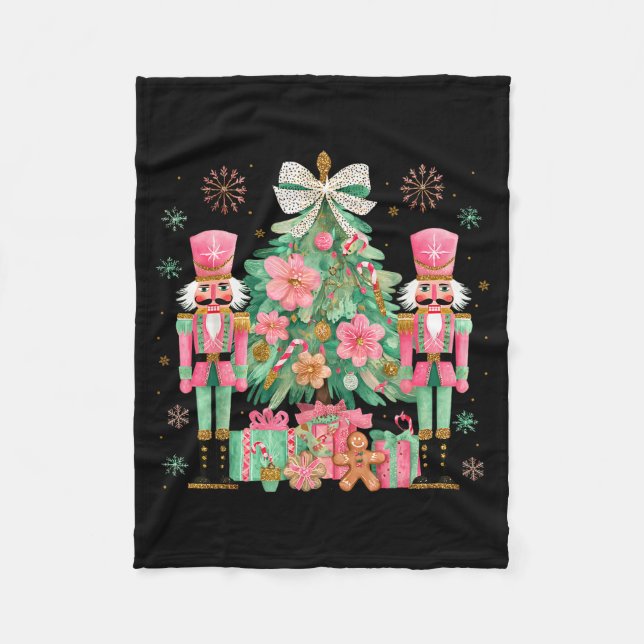 Couverture Polaire Nutcracker Squad Christmas Tree Ballet Dance Women (Devant)