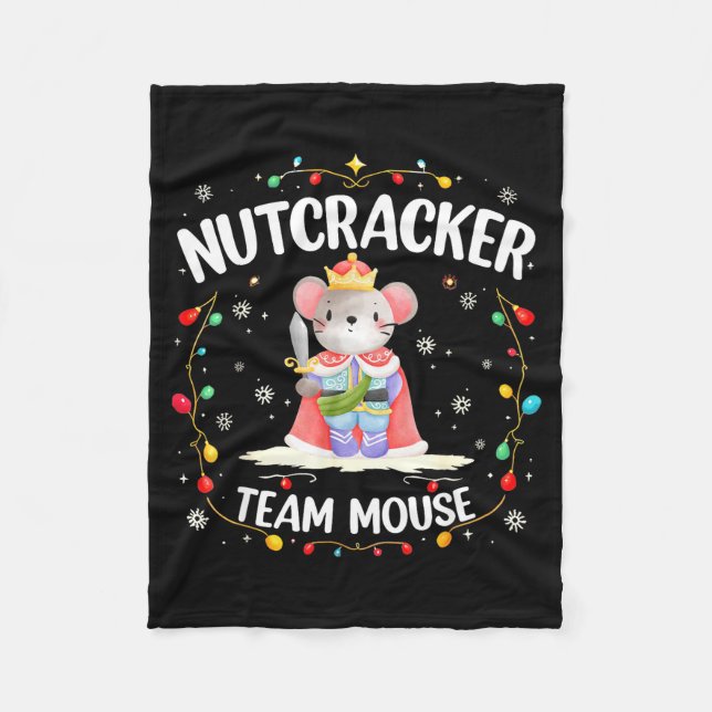 Couverture Polaire Nutcracker Team Mouse Christmas Dance Ballet Merry (Devant)