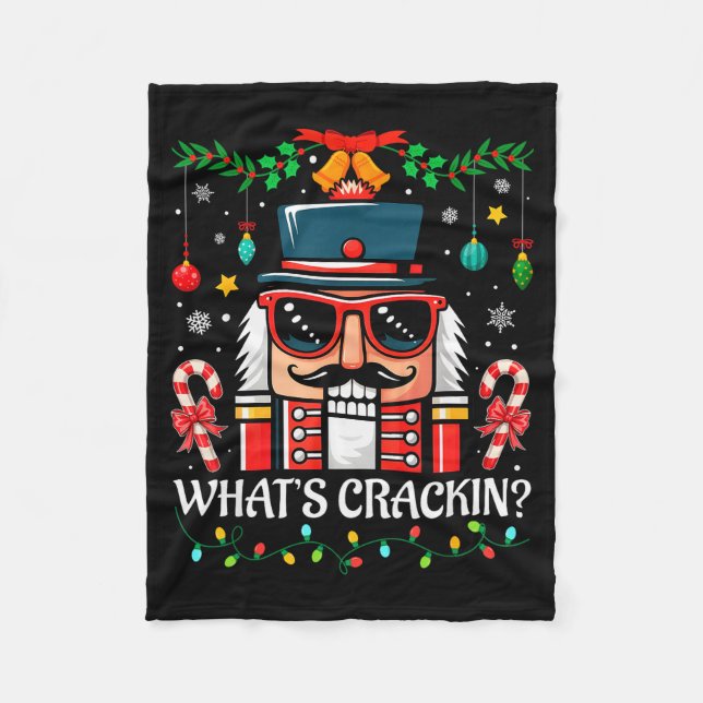 Couverture Polaire Nutcracker What's Crackin Funny Christmas Men Wome (Devant)
