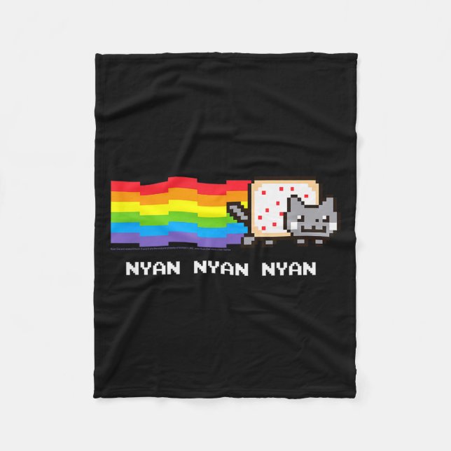 Couverture Polaire Nyan Cat Nyan Nyan Nyan Rainbow Funny Internet Mem (Devant)