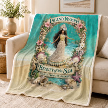 Nymphe de l'île Art Tropical Spirituel Océan Fanta
