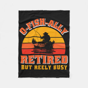 Couverture Polaire O-fish-ally Retraité Chemise de Pêcheur Drôle Retr