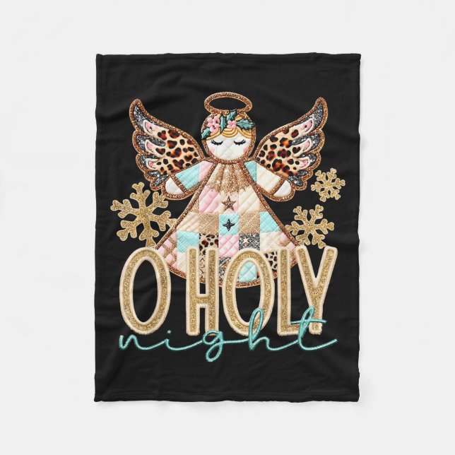 Couverture Polaire O Holy Night Patchwork Angel Christian Jesus Chris (Devant)