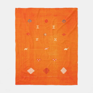 Couverture Polaire Oasis de coucher de soleil : Orange Heritage Boho 