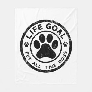 Couverture Polaire Objectif de vie Caresser Tous Les Chiens Copie Cop