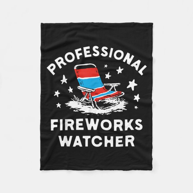 Couverture Polaire Observateur de feux d'artifice professionnel drôle (Devant)