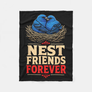 Couverture Polaire Observateur d'oiseaux Nichoirs Amis pour toujours