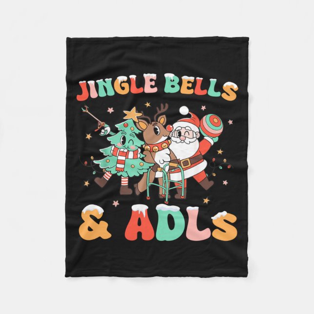 Couverture Polaire Occupational Therapy Xmas Reindeer Santa Adls New  (Devant)