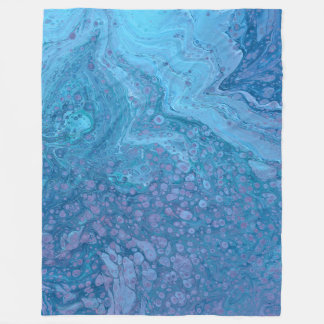 Couverture Polaire Ocean Breeze 3 Soft Blue Purple Abstract Blanket