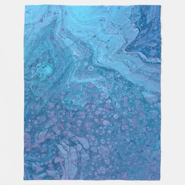 Couverture Polaire Ocean Breeze 3 Soft Blue Purple Abstract Blanket (Devant)