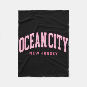 Couverture Polaire Ocean City New Jersey Nj Rétro Prépa Rétro Femme