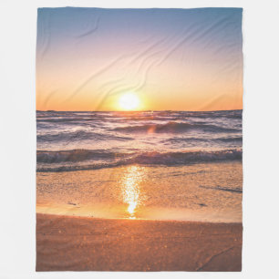 Couverture Polaire Ocean Sunset Tropical Holiday