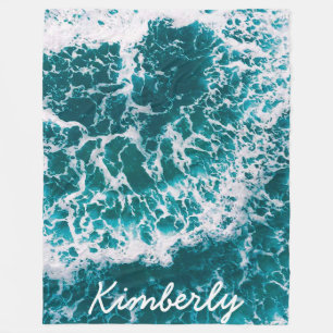 Couverture Polaire Ocean Waves Beach Tropical Name Gift For Her
