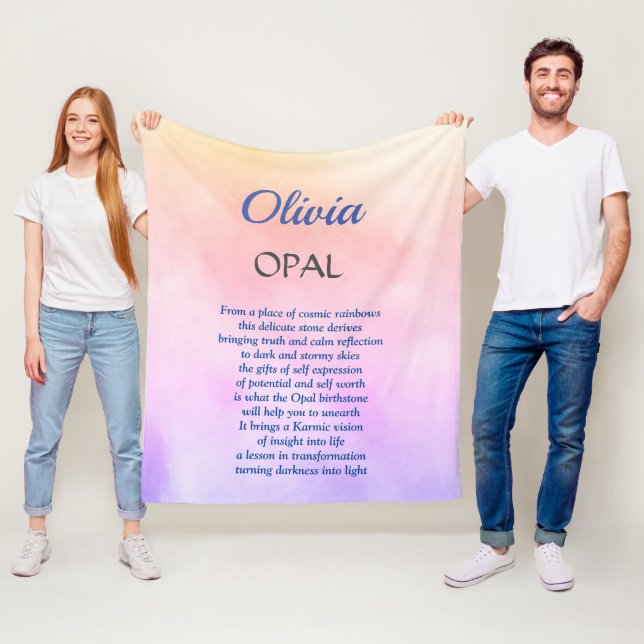 Couverture Polaire Octobre Birthstone Opal conception (En situation)