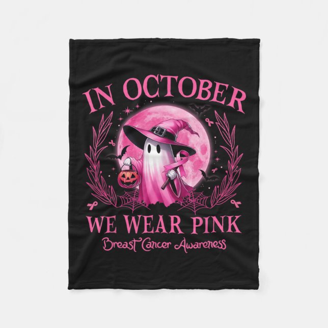 Couverture Polaire Octobre Nous Portons Pink Breast Cancer Sensibilis (Devant)