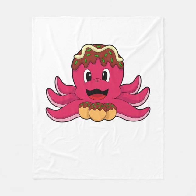 Couverture Polaire Octopus avec gâteau (Devant)