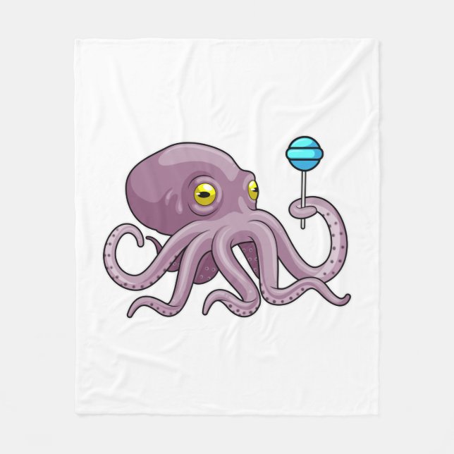 Couverture Polaire Octopus avec Lollipop (Devant)
