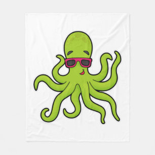 Couverture Polaire Octopus avec lunettes de soleil