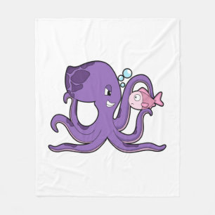 Couverture Polaire Octopus with Fish