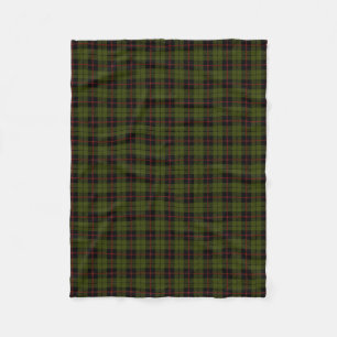 Couverture Polaire Odee armée vert plaid noir rouge strié