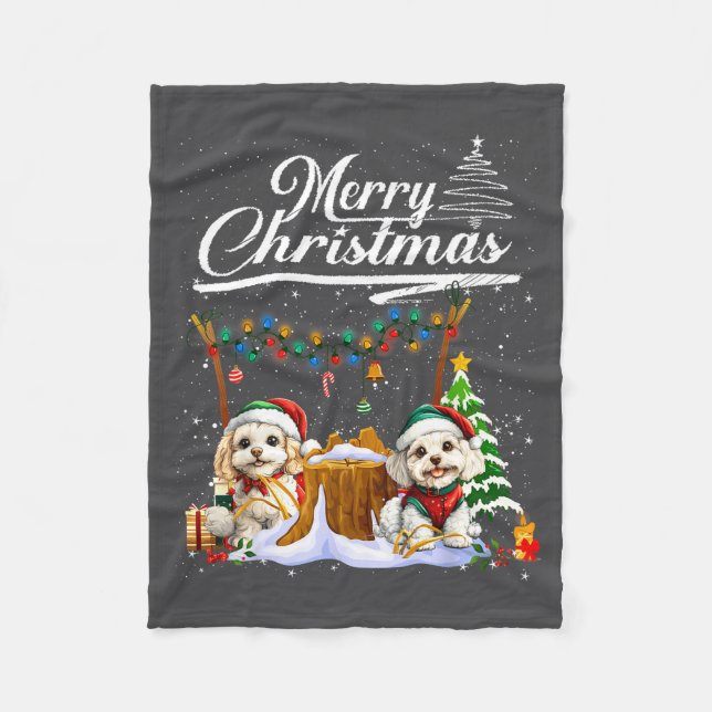Couverture Polaire Odle Christmas Tree Lights Decorations Dog Lover X (Devant)