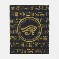 Oeil égyptien d'or de Horus - Wadjet