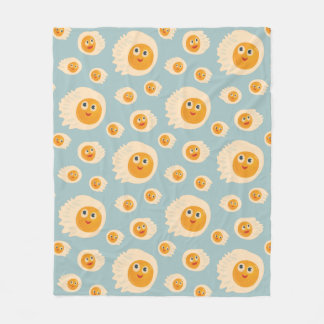 Couverture Polaire Oeufs de caricature Motif nourriture mûre