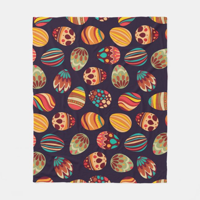 Couverture Polaire OEufs de Pâques : design harmonieux et festif. (Devant)