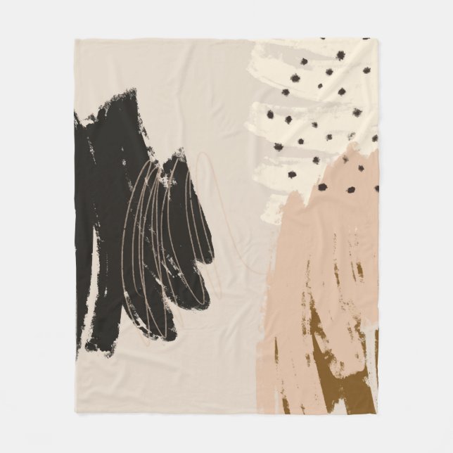 Couverture Polaire OEuvre abstraite contemporaine, backgro décoratif (Devant)