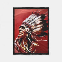 Œuvre d'art originale "Chef Nez-Percé" autochtone