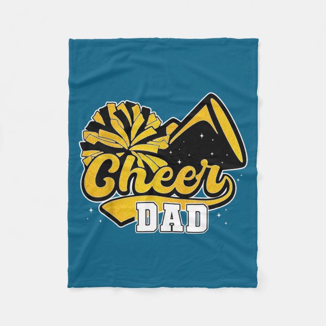 Couverture Polaire Œuvre d'art pour papa fier de cheerleader (Devant)