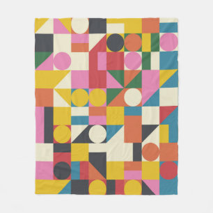 Couverture Polaire OEuvre de composition Bauhaus réalisée avec la p