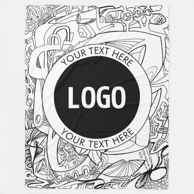 Couverture Polaire Oeuvre d'origine moderne et logo (Devant)