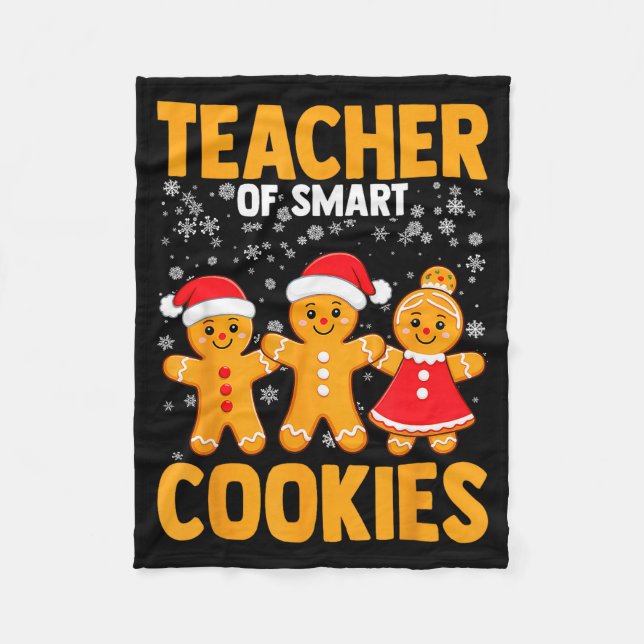 Couverture Polaire Of Smart Cookies Gingerbread Christmas Teacher Cut (Devant)