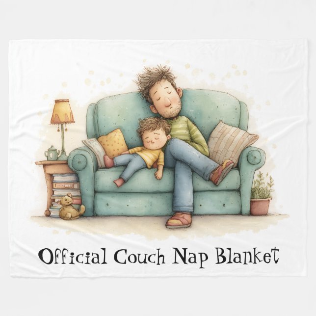 Couverture Polaire Official Couch Nap Blanket –Cozy Father’s Day Gift (Devant (Horizontal))