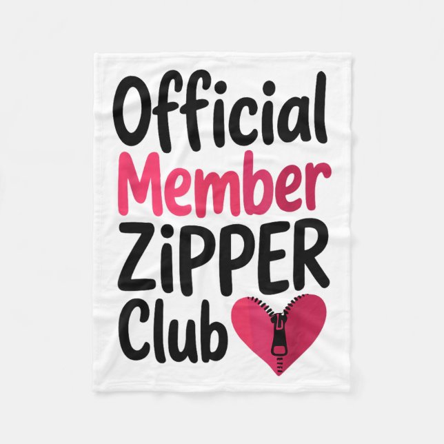 Couverture Polaire Official Member Zipper Club, Open Heart Byp Surger (Devant)