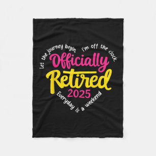 Couverture Polaire Officiellement Retraité 2025 Heart Men Femmes