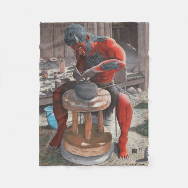 Couverture Polaire Ogre Fabrication de poterie japonaise Imaginaire c (Devant)