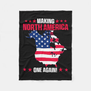 Couverture Polaire Oh Canada Chemise Carte des États-Unis Drôle Trump
