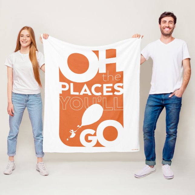 Couverture Polaire Oh, Les Endroits Où Tu Vas Aller ! Orange (En situation)