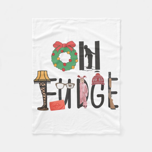 Couverture Polaire Oh Santa Hat Fun Christmas Story Family Christmas  (Devant)