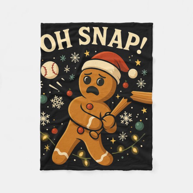 Couverture Polaire Oh Snap Gingerbreadman Christmas Sell  (Devant)