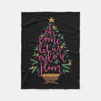 Couverture Polaire Oh Venez Admirez-Le Jésus Chrétien