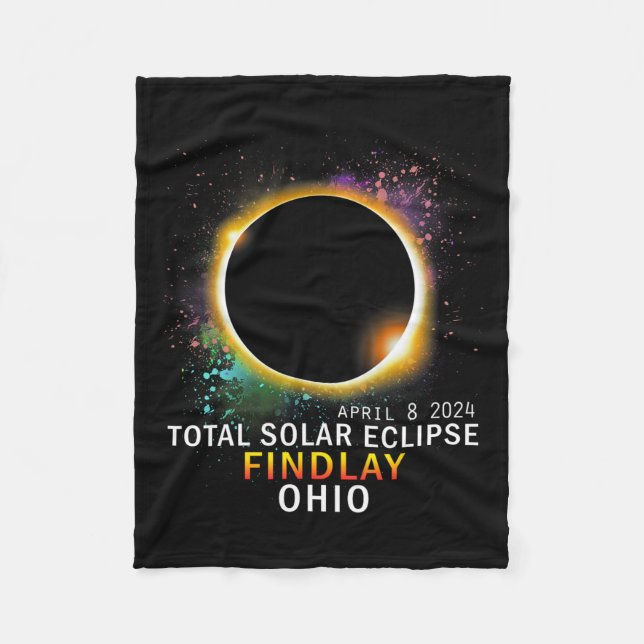 Couverture Polaire Ohio Total Éclipse Solaire 8 avril 2024 (Devant)