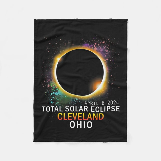 Couverture Polaire Ohio Total Éclipse Solaire 8 avril 2024 (Devant)