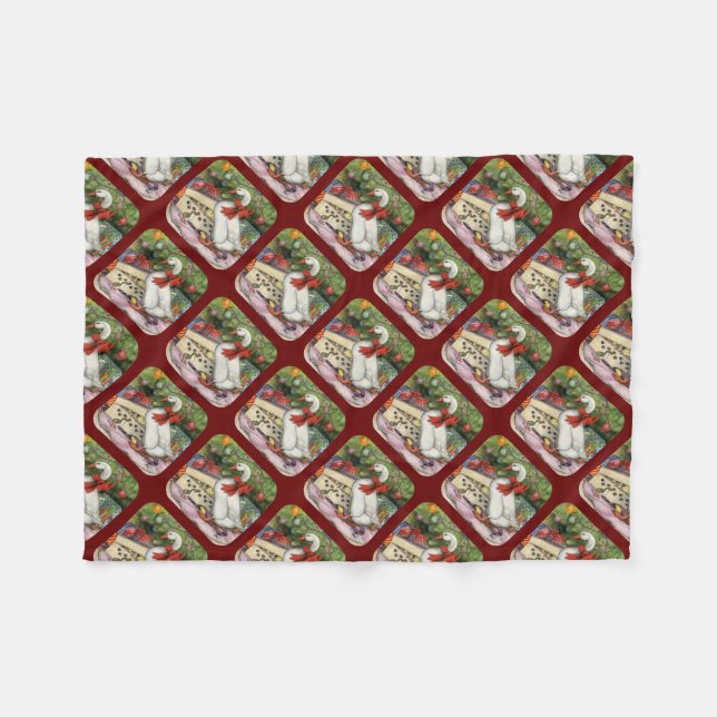 Couverture Polaire Oie de Noël (Devant (Horizontal))